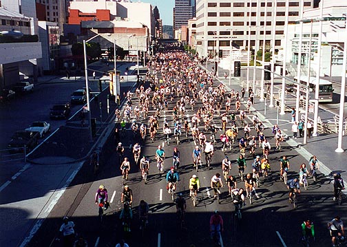 June 1996 San Francisco Critical Mass on Howard Street